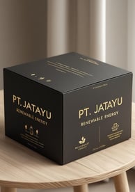 Black box packaging of premium coconut charcoal briquettes – PT Jatayu Renewable Energy