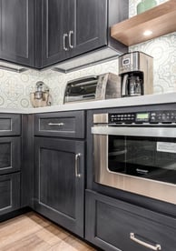 North Georgia kitchen remodel featuring quartz counters and modern design elements"