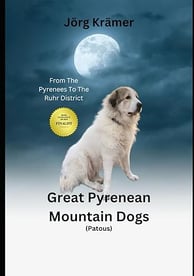 a dog sitting on a white surface with a moon in the background