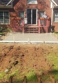 concrete patio deck with concrete steps concrete contractors huntsville al