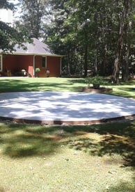 custom concrete design for backyard in huntsville