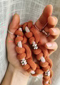 joya complemento macrame plata