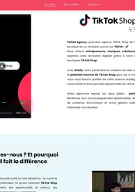 Site professionnel réalisé par Solufy pour une agence TikTok