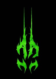 a green dragon head with flames on it logo for dj creechur