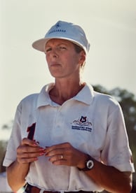 Pooh Leighton at the polo by photographer Peter Pickering