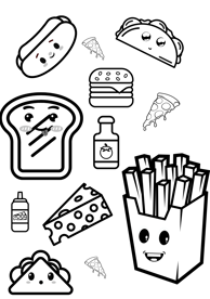 a set of food items including a sandwich, sandwich, and a sandwich