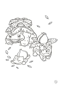 kleurplaat van pokemon Bulbasaur
