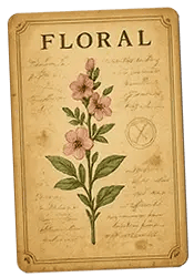 floral cabinet card