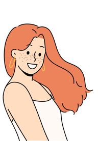 Mujer feliz aprendiendo español online