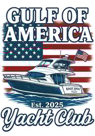 Gulf of America yacht club tshirt tee with boat and flag