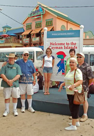 Tony, Ronnie, Lady, Dorothy Elsie and William in the Caymans