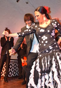 Flamenco show dancing duet in Barcelona, Spain