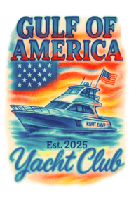 Gulf of America yacht club tshirt tee with boat and flag