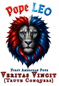patriotic pope leo lion veritas american