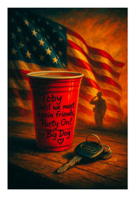 patriotic red solo cup toby american flag