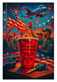 patriotic red solo cup toby american flag