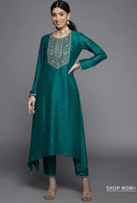 Sleek and smart, cigarette pants pair perfectly with straight-cut or A-line kurtas. Ideal for office