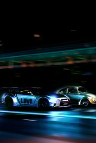 Car Nissan GT-R35 nismo by night