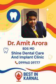 An image showing the details if Dr. Amit Arora, best dentist in Karnal