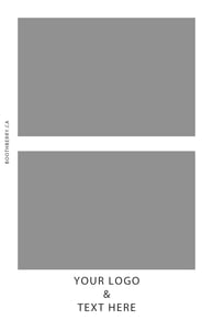 print layout with 2 photos and design on the bottom