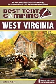 Cover of the book 'Best Tent Camping: West Virginia,' a car-camping guide to scenic beauty, nature sounds, and peaceful