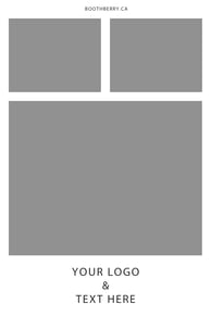 print layout with 3 photos and design on the bottom
