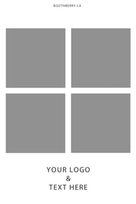 print layout with 4 photos and design on the bottom