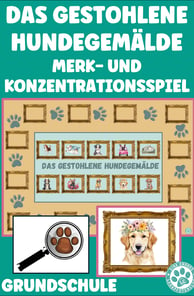 Merkspiel Das gestohlene Hundegemälde