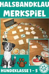 Merkspiel Halsbandklau Schulhund