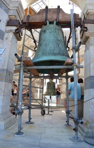 Bells atop Leaning Tower of Pisa