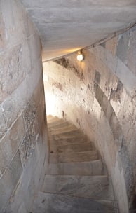 Steps inside Leaning Tower of Pisa