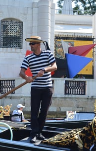 Gondolier in Venice, Italy