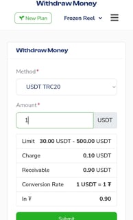 a payout on a phone with a payout
