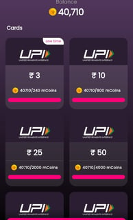 a mobile phone showing the upi card and the upi card