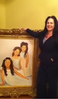 painted portrait in oil by renee dumont 