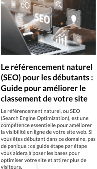 Référencement naturel SEO, le guide pour débutant