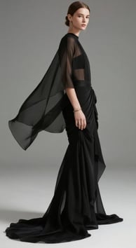 luxurious silk fabrics premium collection, and "elegant evening wear