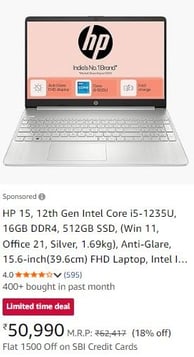 HP 15, 12th Gen