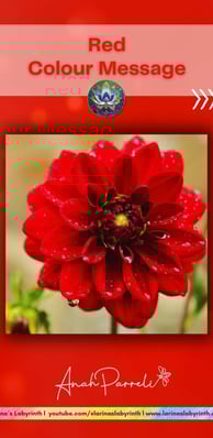 Colour message: Power of Red. Colour Healing, Color Healing