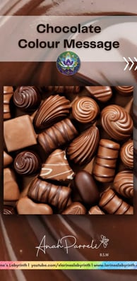 Colour message: Power of Chocolate (Dark Brown). Colour Healing, Color Healing