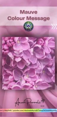 Colour message: Power of Pink  purple  Mauve. Colour Healing, Color Healing