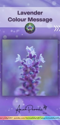 Colour message: Power of Purple Lavender. Colour Healing, Color Healing