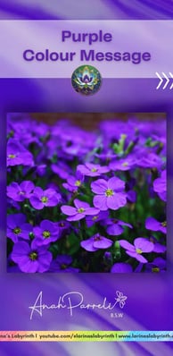 Colour message: Power of Purple. Colour Healing, Color Healing