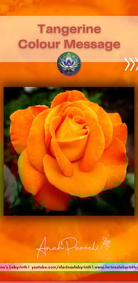 Colour message: Power of Tangerine Orange. Colour Healing, Color Healing