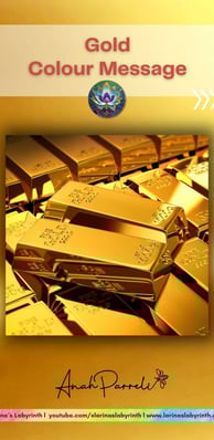 Colour message: Power of Gold yellow. Colour Healing, Color Healing