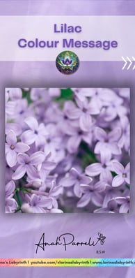 Colour message: Power of Purple Lilac. Colour Healing, Color Healing