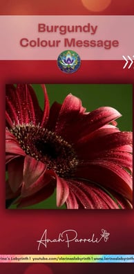 Colour message: Power of Burgundy Red Brown. Colour Healing, Color Healing
