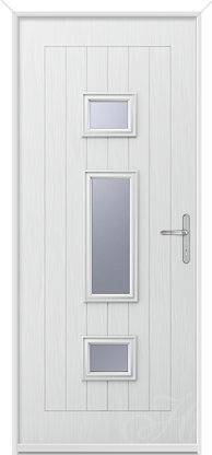 what front door with three pieces of glass
