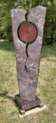 Inner Passage - sculpture by Jeff Hackney, private collection Chapel Hill, NC