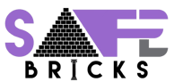 safe-bricks logo: purple and black with grey